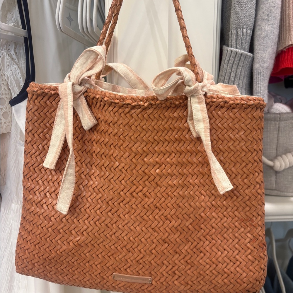 Loeffler Randall Tan Woven Tote Bag